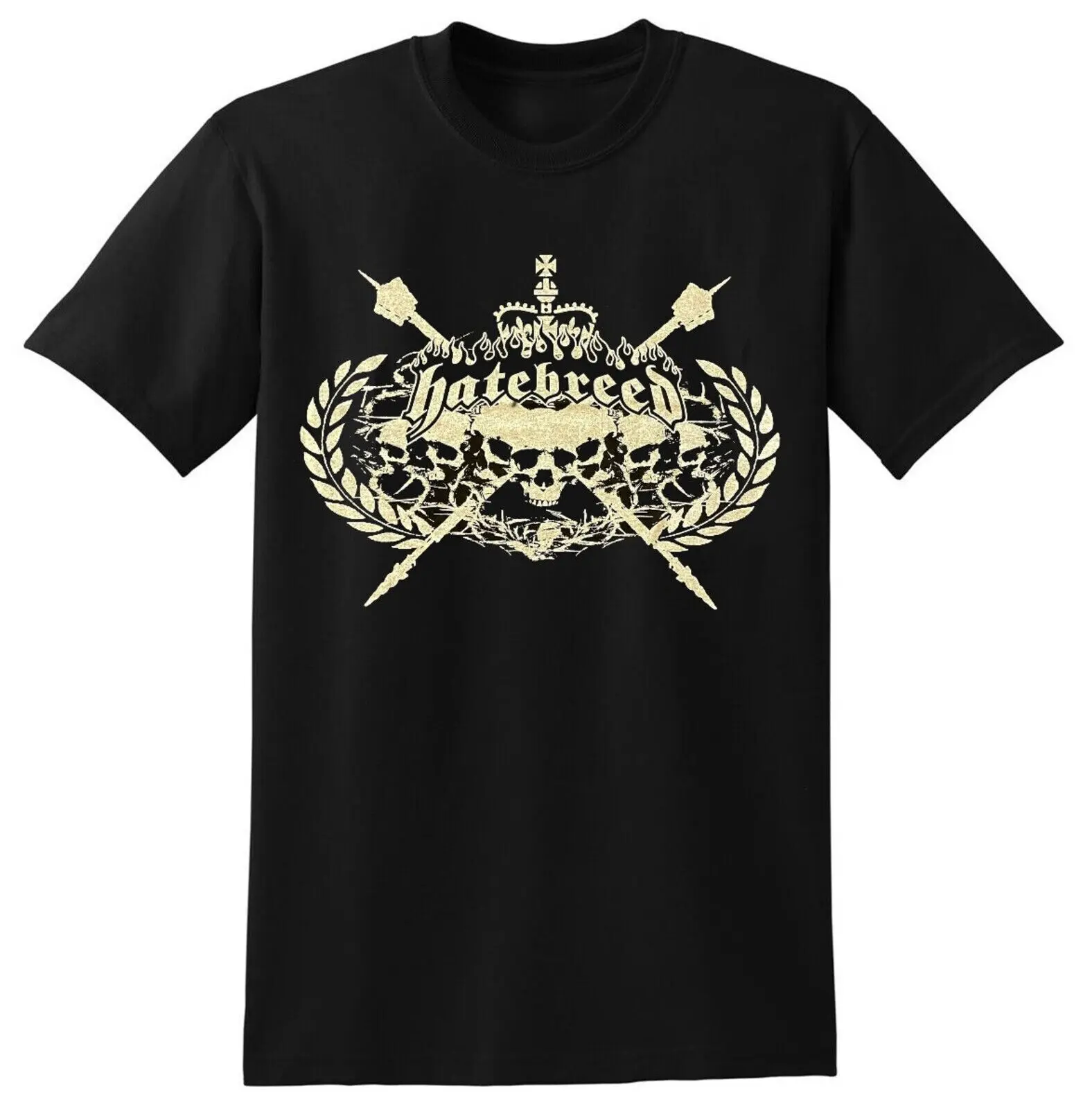 Katebreed Cd Lgo Skull Crest Camicia Ufficiale Last Med New Oop Ink Smudge On Back Maniche Lunghe