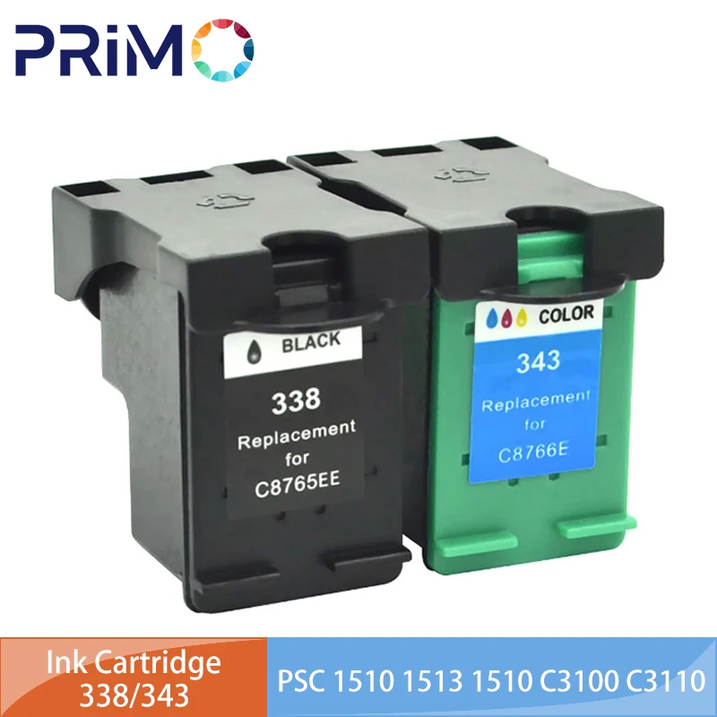Lot De 2 Cartouches D'encre HP 338 Noires – Originales, Emballage Ouvert