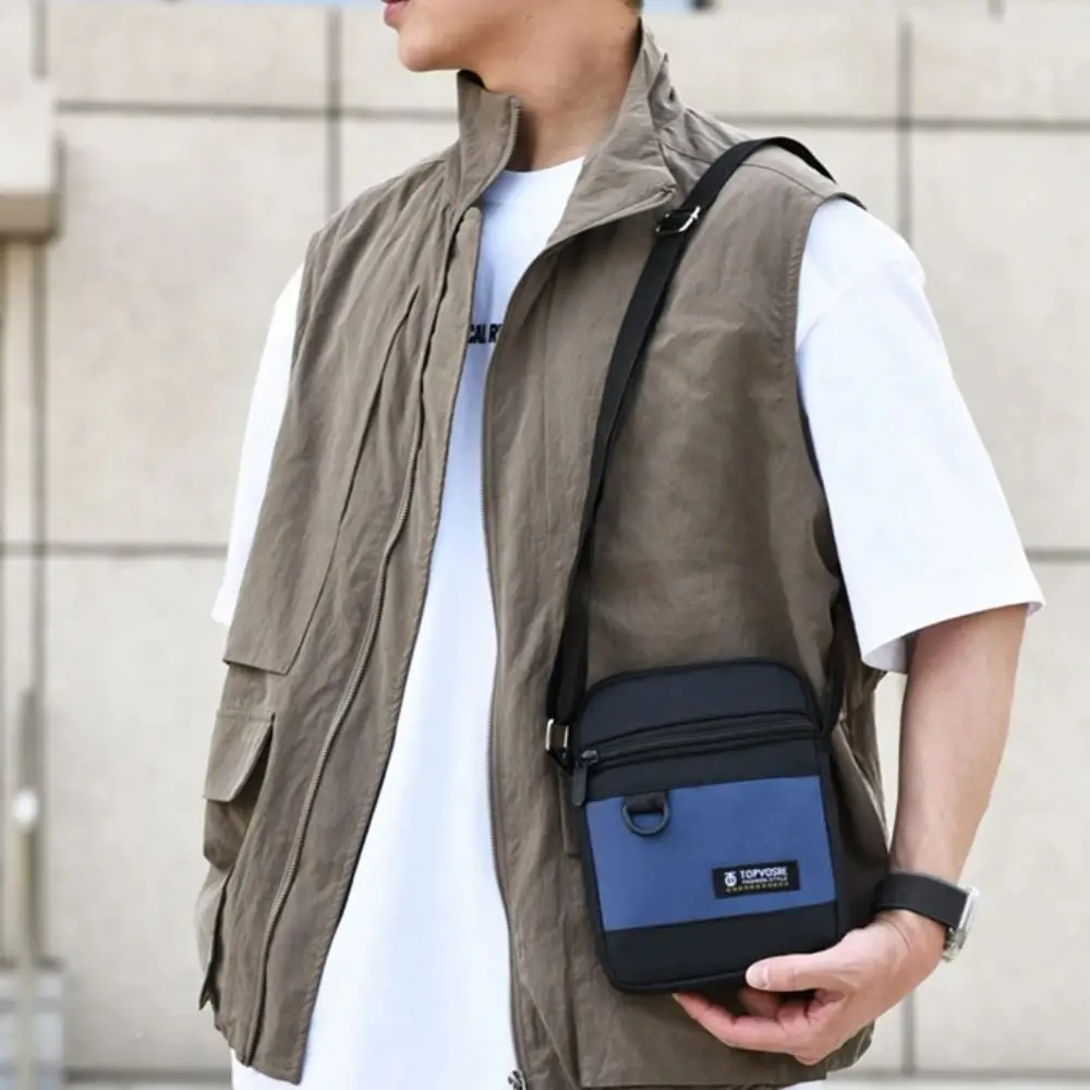 Fashion Oxford Cloth Men Shoulder Bag Waterproof Large Capacity Crossbody Bag Portable Casual Messenger Bag Travel