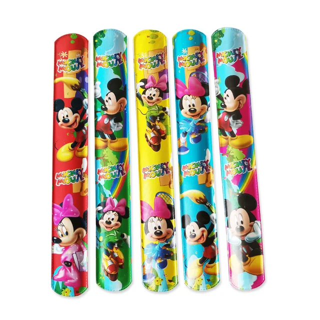 12PCS Disney Princess Birthday Party Favor Slap Bracelet Toy Kids Happy Birthday Gift Souvenir Cute Giveaway 3