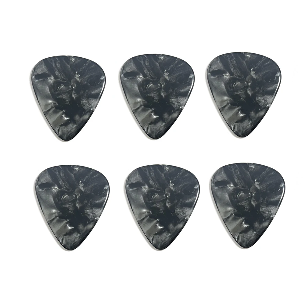 100pcs/lot Black Pearl Celluloid Guitar Picks Standard Plectra 0.96mm 1.5mm