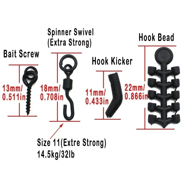 Carp Fishing Accessories Fishing Hook Bait Screw Stopper Rubber Bead For Ronnie Spinner Rig Boilies Stopping Fish Tackle 3