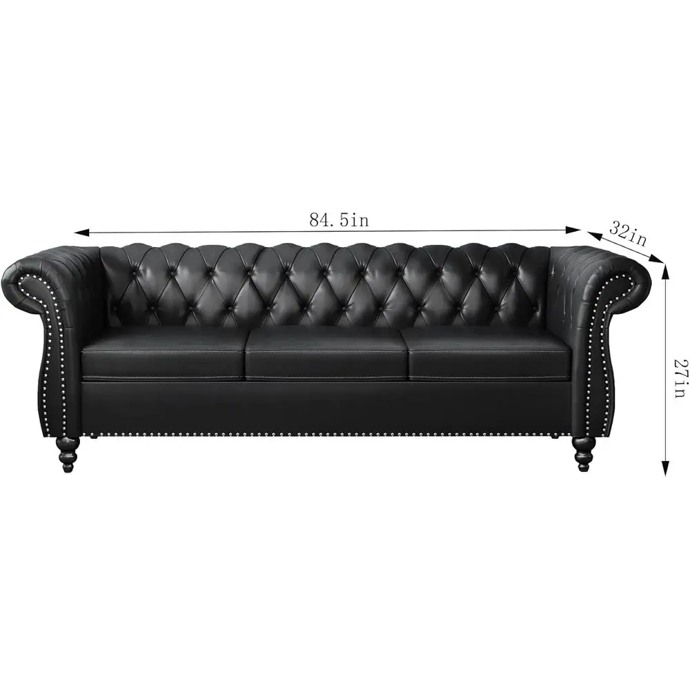 Chesterfield Leather Sofa Set 2