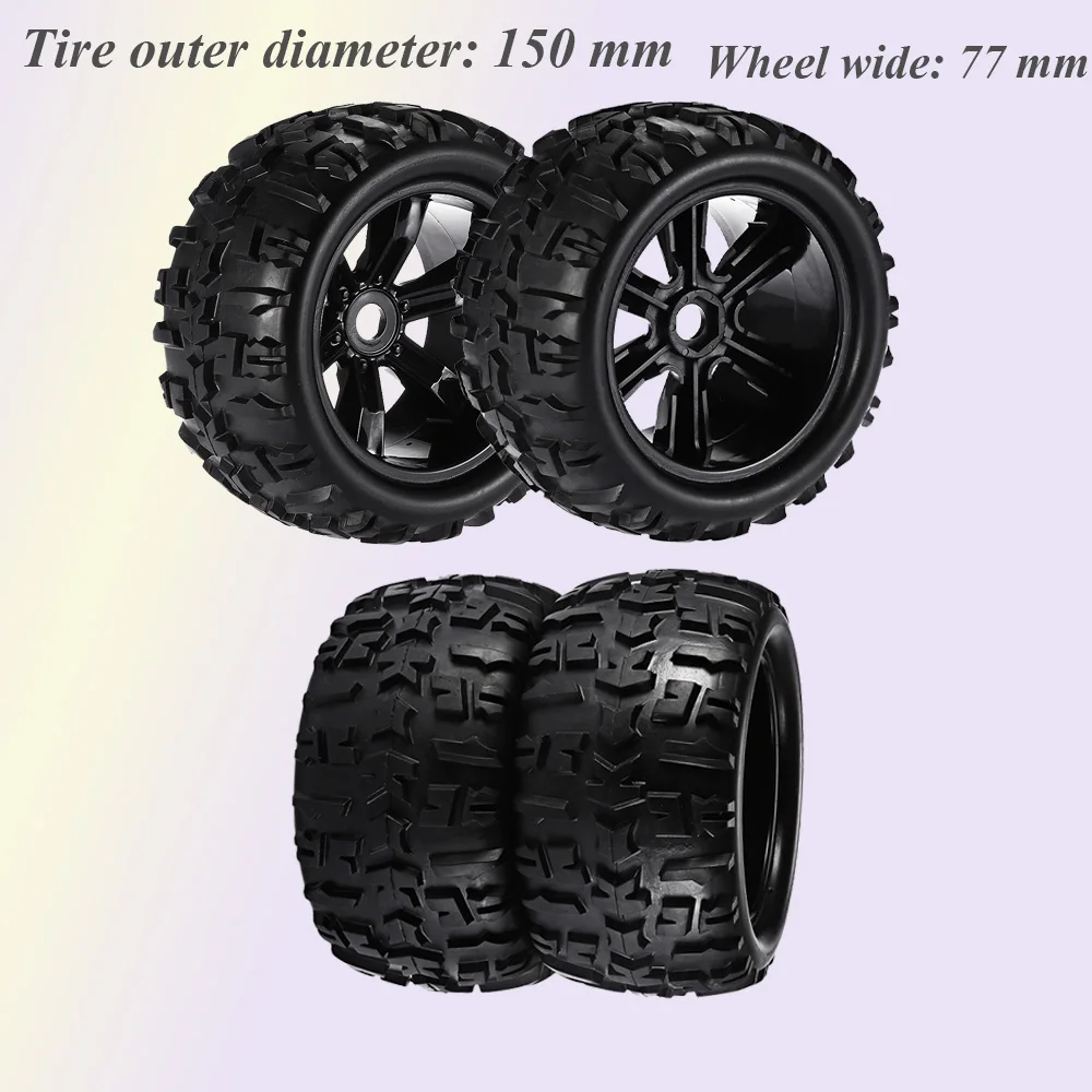 Zd Racing 2 Pz 4 Pz 1/8 Scala 17Mm Esagonale Rc Pneumatici E Ruote Per Camion Set Incollato Per Traxxas Maxx Tmaxx E-Revo Revo 3.3, Jlb Cheetah M