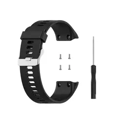 Breathable Silicone Sport Watch Band - Waterproof Wristband Accessory (Black)