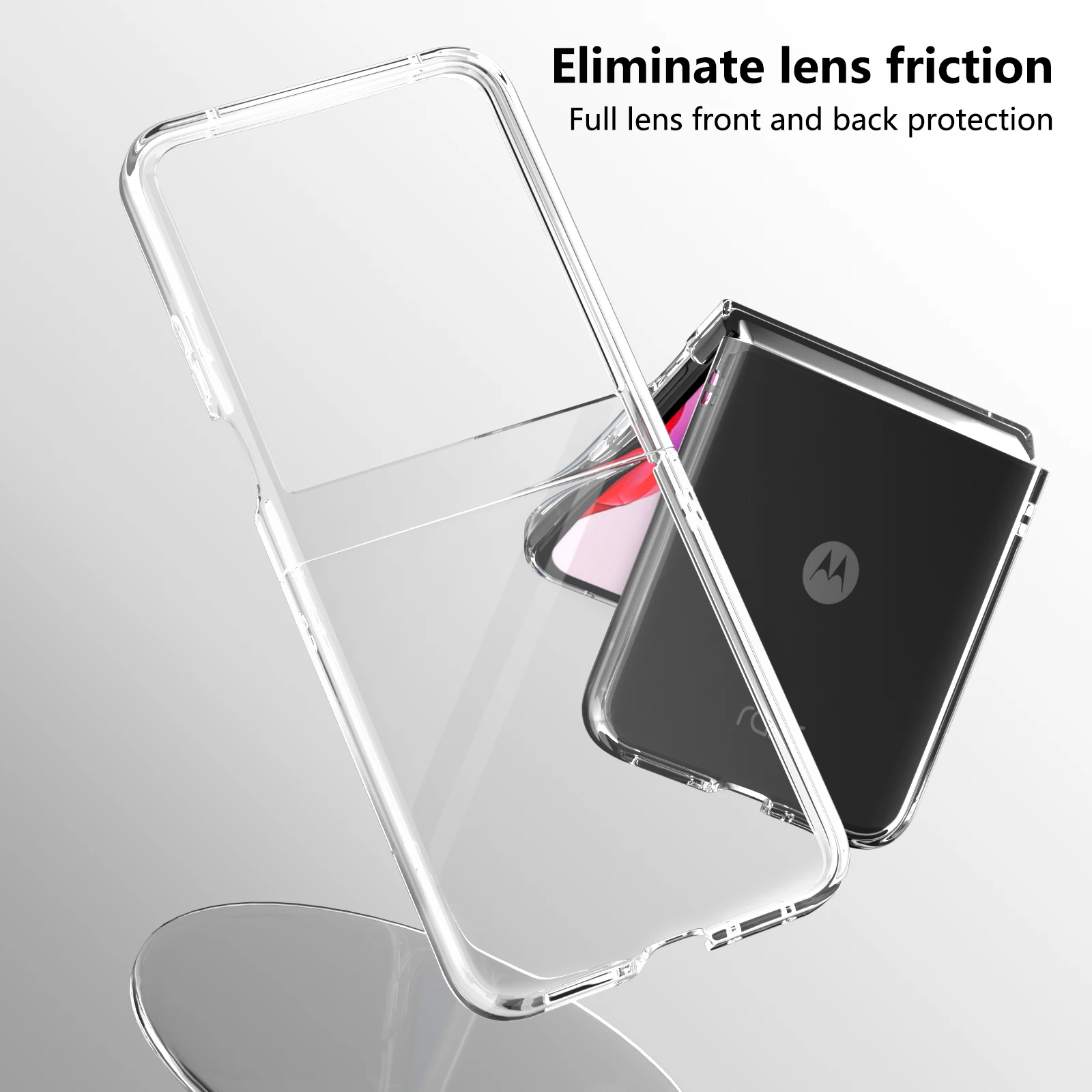 Luxury Transparent Foldable Phone Case - Highly Clear 2-Piece Anti-Scratch Back Cover