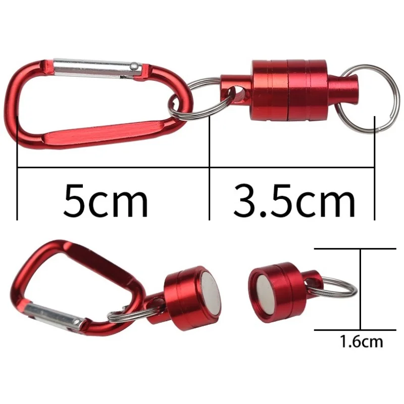 Strong Magnetic Release Clip Net Rack With Fishing Tools Coiled Lanyard  1.5m Fishing Coil Lanyard Hook Buckle For Fly Fishing