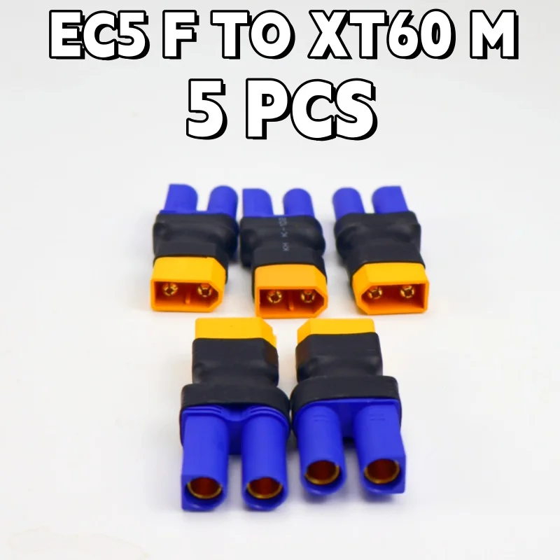 EC5 EC3 남성 여성 XT60 남성 여성 RC FPV 차량 Lipo 배터리 Esc 용 와이어 커넥터 플러그 어댑터 없음