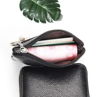 Porte-monnaie en cuir PU pour hommes, avec porte-clés, pochette étanche, fermeture éclair, résistant à l'usure, porte-carte de crédit, nouveauté 2024 4