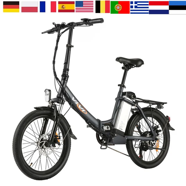 Electric Mountain Bike 21 Speeds Shifter Adult Folding E-Bike Disc Brake 36V/8Ah Lithium Battery Electric Bicycle 1