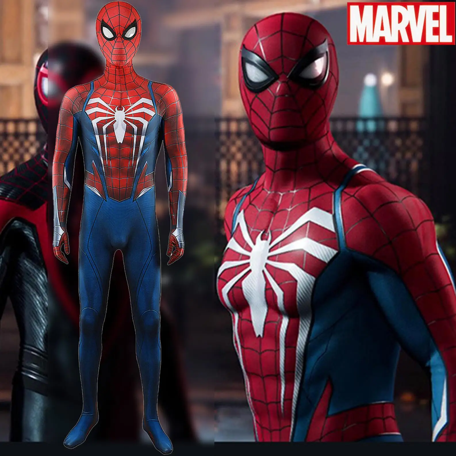 

Anime Marvel Spider Man Ps5 Cosplay Costume Peter-Parker Superhero Jumpsuit christmasComic-Con Props Bodysuit Adult Gift