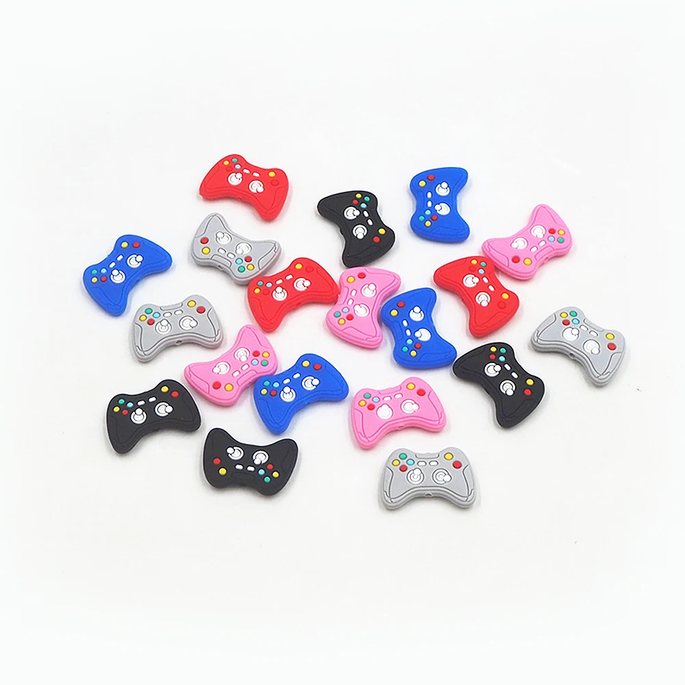 

Chenkai 10PCS Game Controller Beads Silicone Charms Focal Beads For Beadable Pen Character Beads For DIY Pacifier Dummy Chain