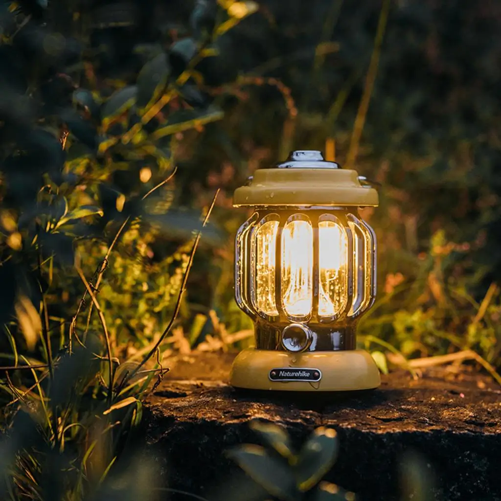 Naturehike USB Rechargeable Outdoor Camping Lantern Hand LED Light Tent  Hanging Lamp Portable Ambient Lamp Atmosphere Light