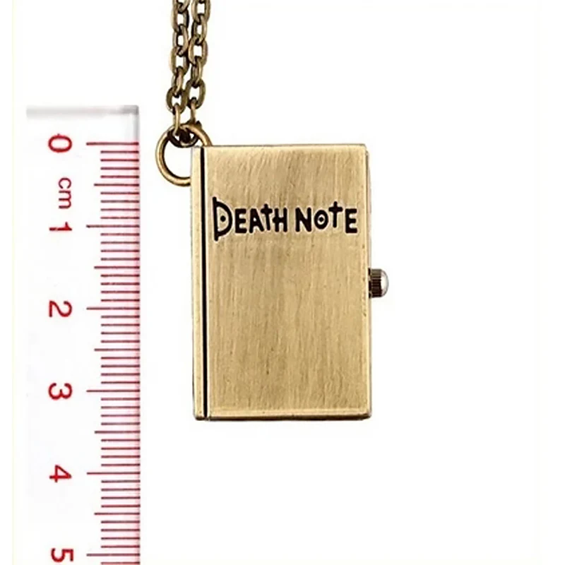 Death Note Book Quartz Pocket Watch Pendant Necklace Vintage Gift