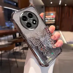 Gradient Glitter Butterfly Holder Shockproof Soft Back Cover - Magic 4 Pro (Silvery)
