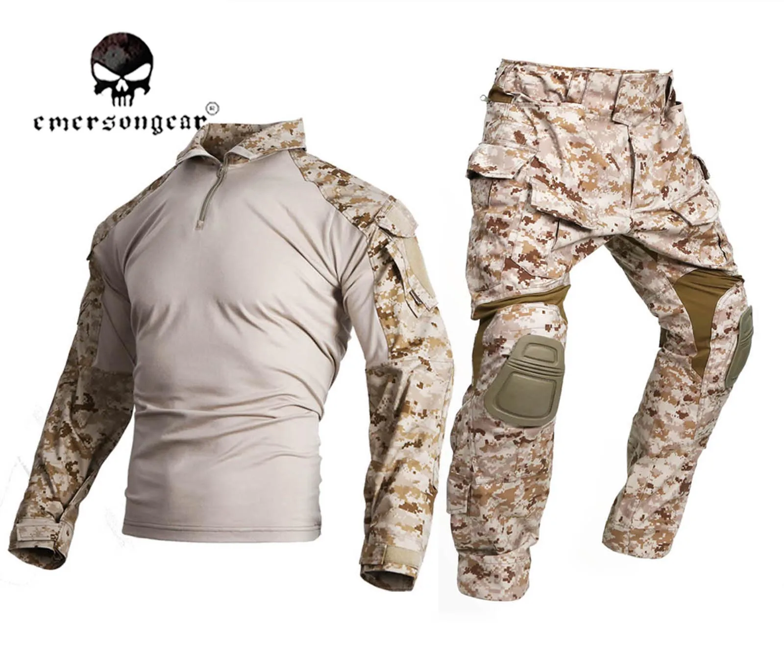  Emerson Airsoft Tactical BDU Traje Militar Combat Gen3 Uniforme  Camisa Pantalones : Deportes y Actividades al Aire Libre