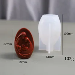 Divine Family Silicone Candle Mold for DIY Aromatherapy and Home Decor Crafting (A)