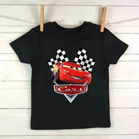 Disney Cartoon Children T Shirt Car Pixar Lightning McQueen Printed Top Baby Boy Girl Clothing Summer Cotton Kid Top Casual Tee 2