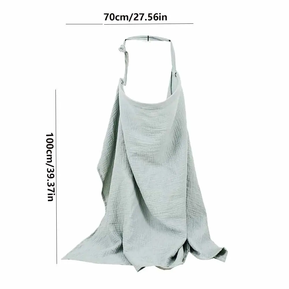 Breathable Cotton Breastfeeding Towel With Pockets Adjustable Strap Breastfeeding Shawl Nursing Cloak Soft Fabric
