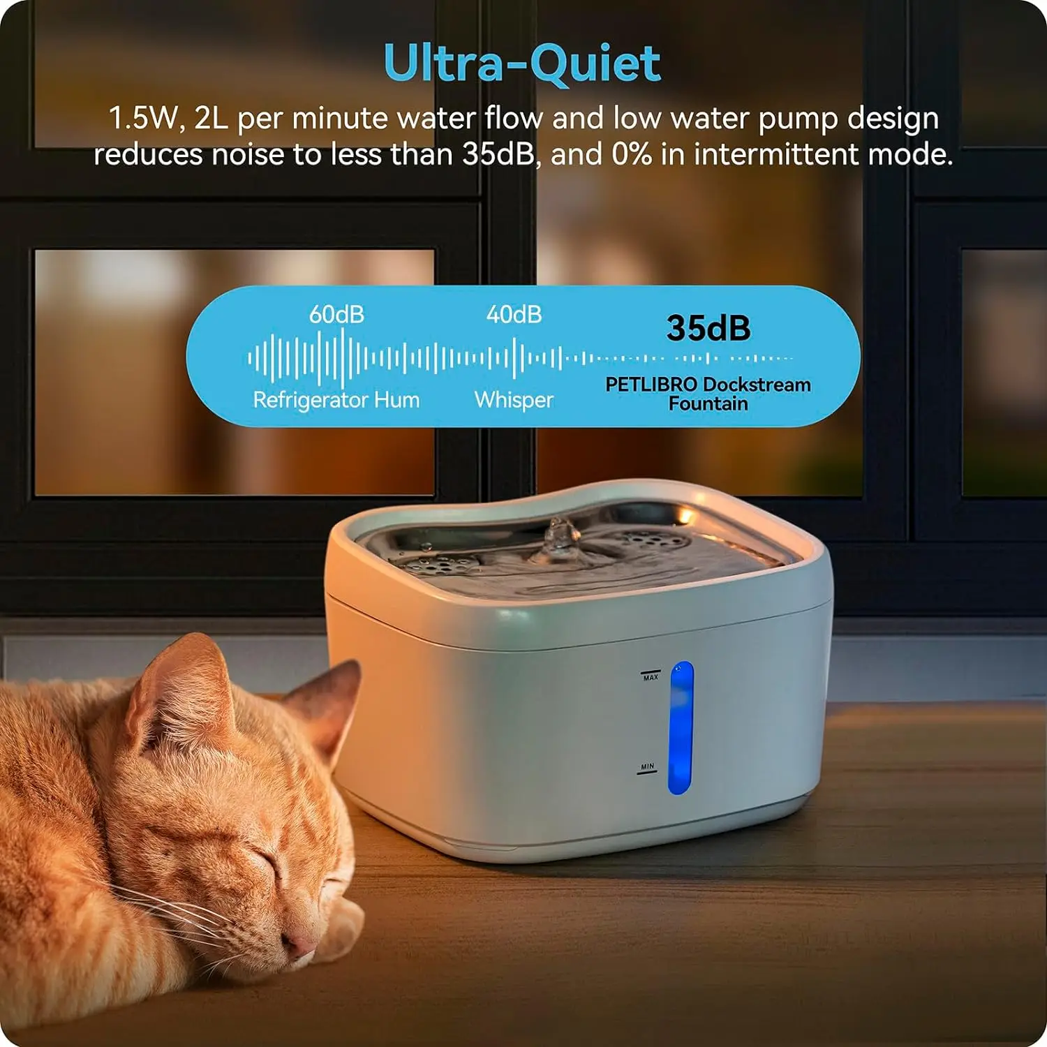2.5L Intelligent APP control Cat Drinking Fountain Automatic Stainless Steel Pet Dogs Water Dispenser Fountain For Multiple Pets 3