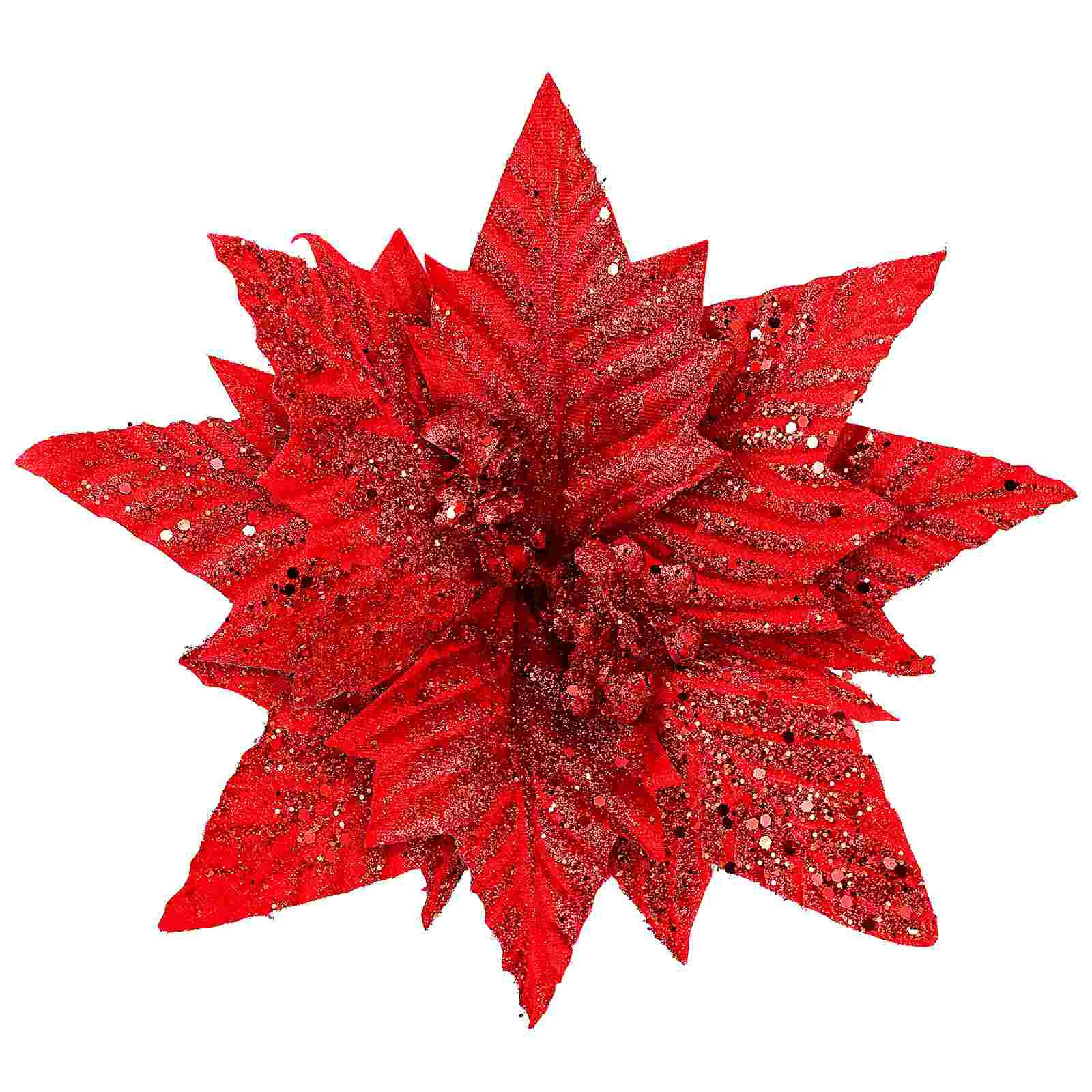 

Christmas Flower Poinsettia Flowers Red Fake Artificial for Decoration