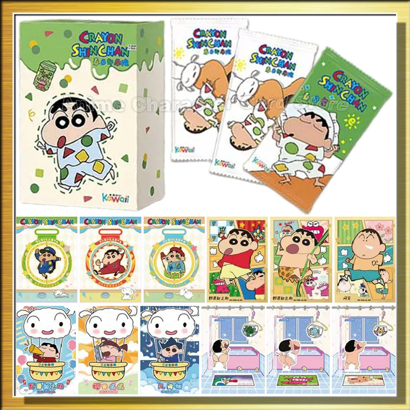 

Kawaii Crayon Shin-chan Cards VOL.2 Kasukabe School Anime Collection Card Board Game Toy Mistery Box Birthday Gifts for Children