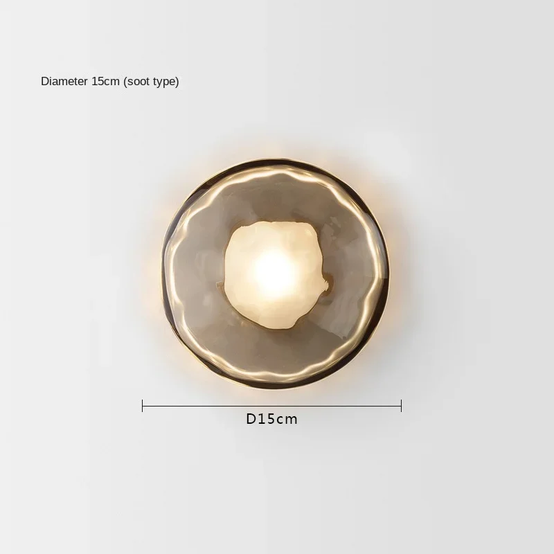 Glass Led Wall Mounted Lamp for Bedroom Bedside Hotel Living Room Hallway Bathroom Decoration Sconce Light Background Modern