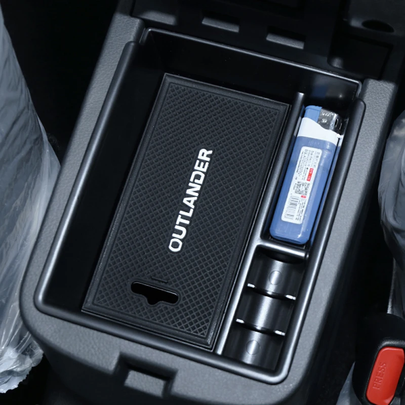 Armrest Box Key Phone Credit Card Storage Box For Mitsubishi Outlander 2019 2020 2021 Car Interior Accessories