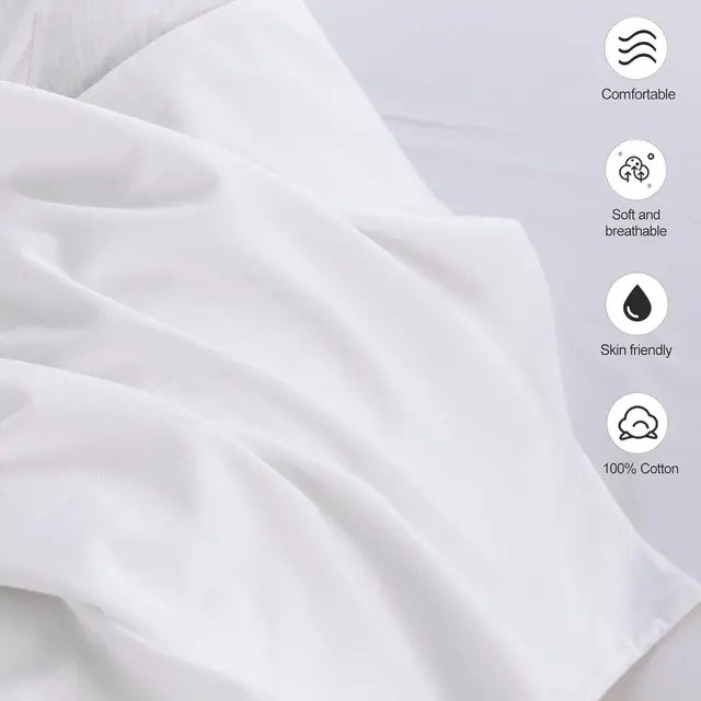 Juego de fundas de almohada estándar, paquete de 1, 100% algodón lavado, textura similar al lino, transpirable, duradero, suave, blanco sólido, sin rellenos 4