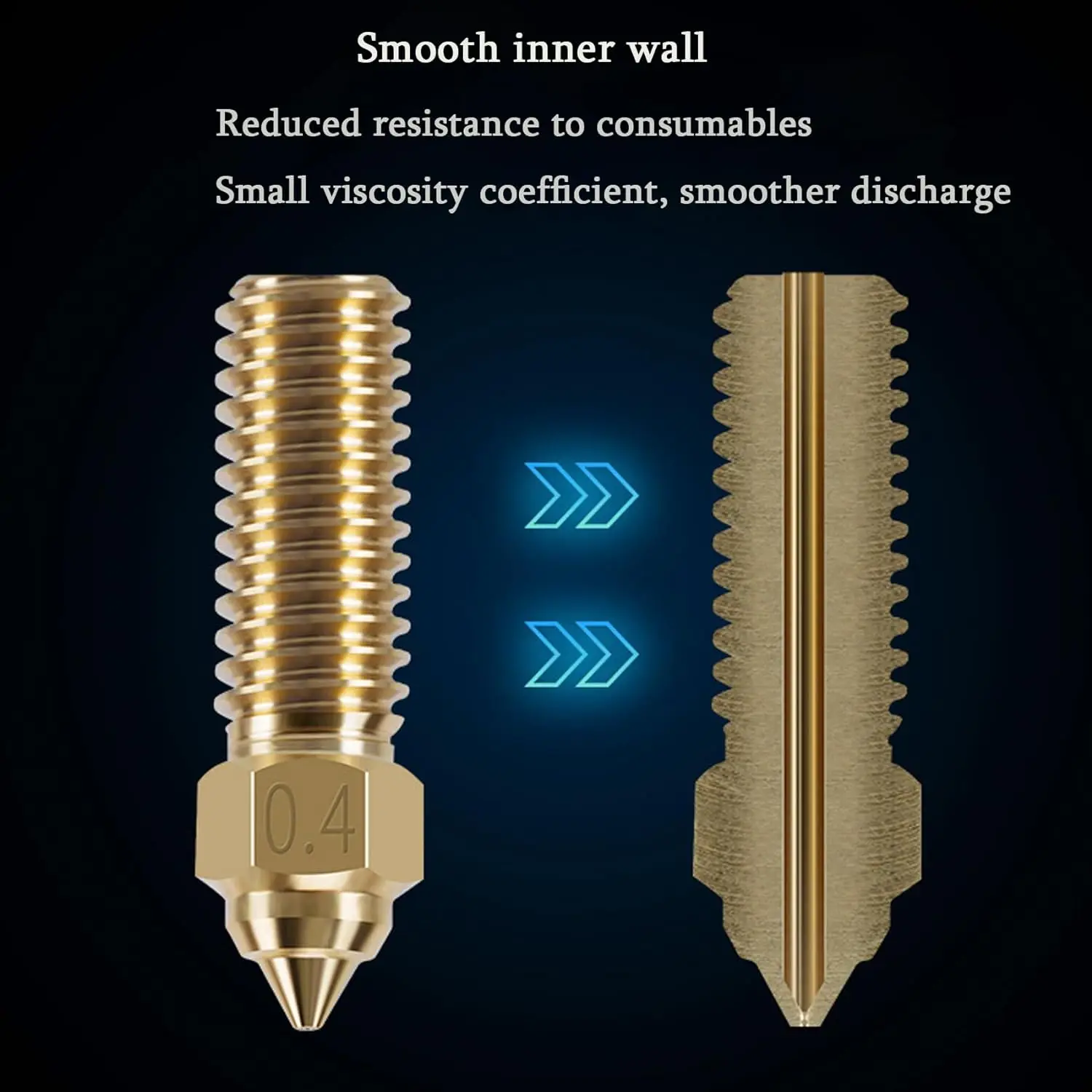 고속 황동 노즐 키트, K1, K1 Max, Ender 3 V3 KE, CR-10 SE, CR-M4 3D 프린터 키트용, 0.4mm 노즐 키트, 10 개