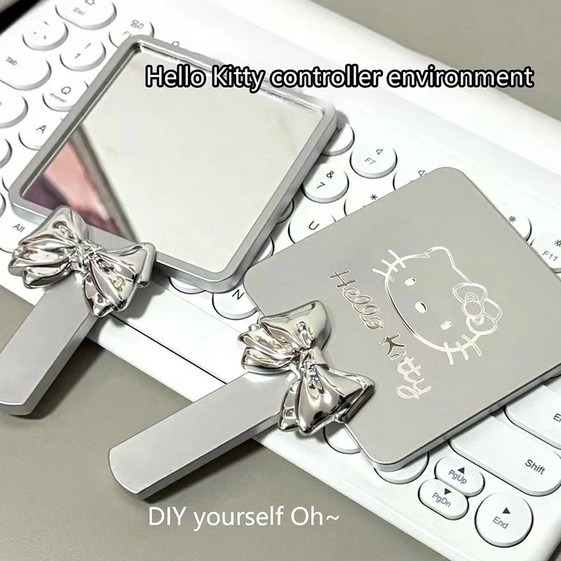 

Sanrio мультфильм Hello Kitty ручное зеркало для девушки квадратной формы настольное косметическое портативное милое зеркало для макияжа для девушки подарок на день рождения