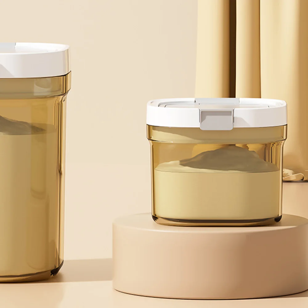 BPA-free UV-Resistant Milk Powder Jar Reusable Stackable Food Sealed Box Portable with Scraper Spoon Coffee Bean Can Grain