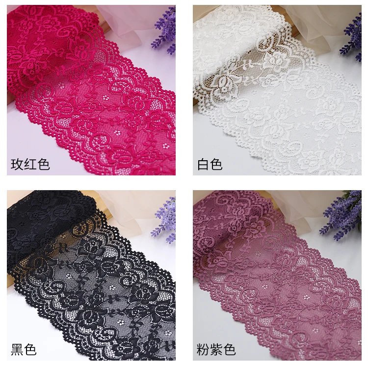 Elastic Hollow Out Floral Embroidered Lace Ribbon DIY Apparel Sewing Fabric Home Textile Decoration 15cm lace ribbon lace fabric lace sewing supplies lace sewing accessories lace garment accessories lace accessories lace decoration
