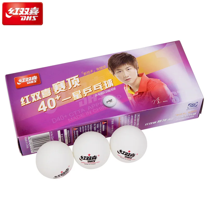 Originele Dhs 3 Sterren Tafeltennisballen D40 + Abs Nieuw Materiaal 10 Stks/doos Pingpongballen Met Naad Ittf Goedgekeurd Voor Training