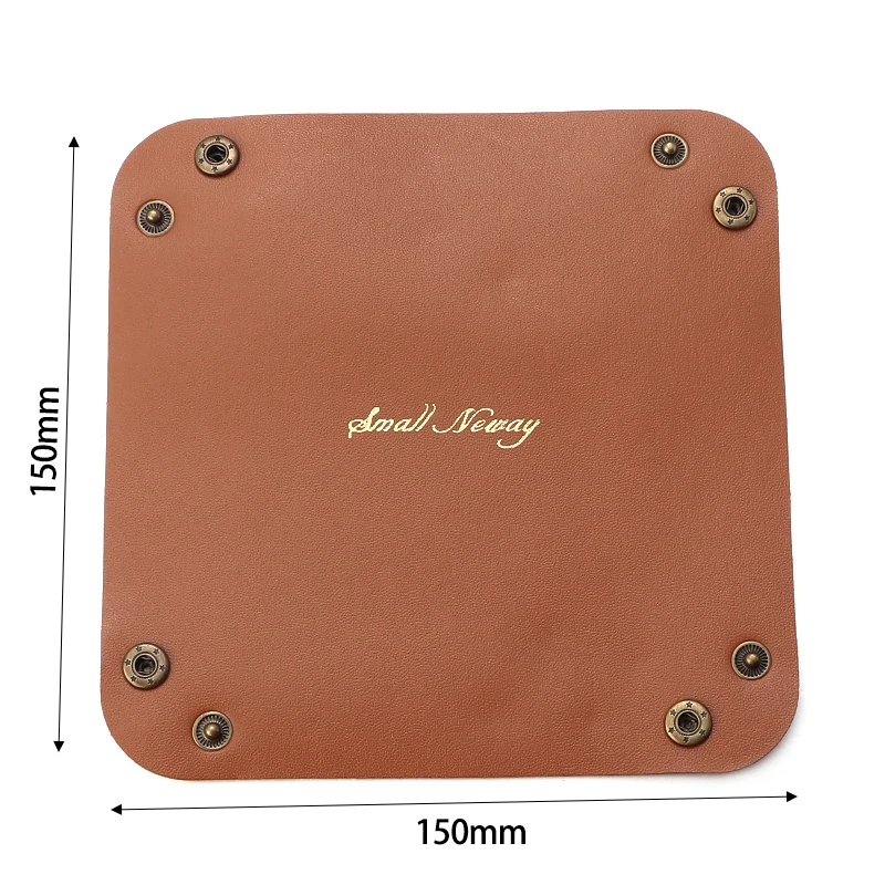 Storage Box 1 Pcs Nordic PU Leather Desktop Jewelry Cosmetic Key Stuff Basket Folding Table Organizer