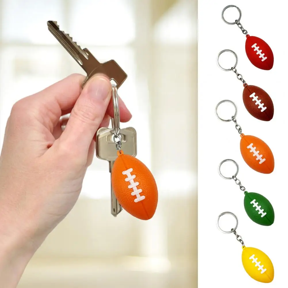 Widely Use  Portable Rugby Key Ring Pendant Plastic Key Chain Realistic   Outdoor Supply