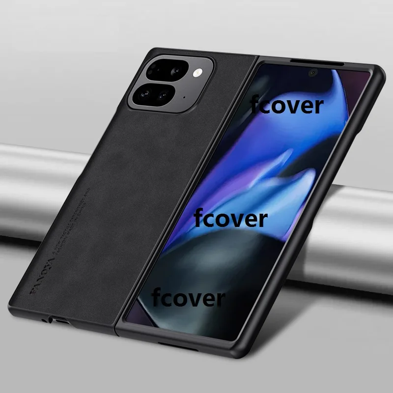 Matte Leather Back For Google Pixel 9 Pro Fold Case Slim Plastic Frame Protective Cover_voghion.com
