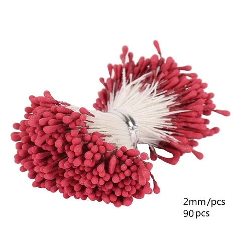 

Artificial Plastic Flower Stamen Packet For Warm Home Decoration Red Series Flower Stamen Wedding Party DIY Adorment New Year