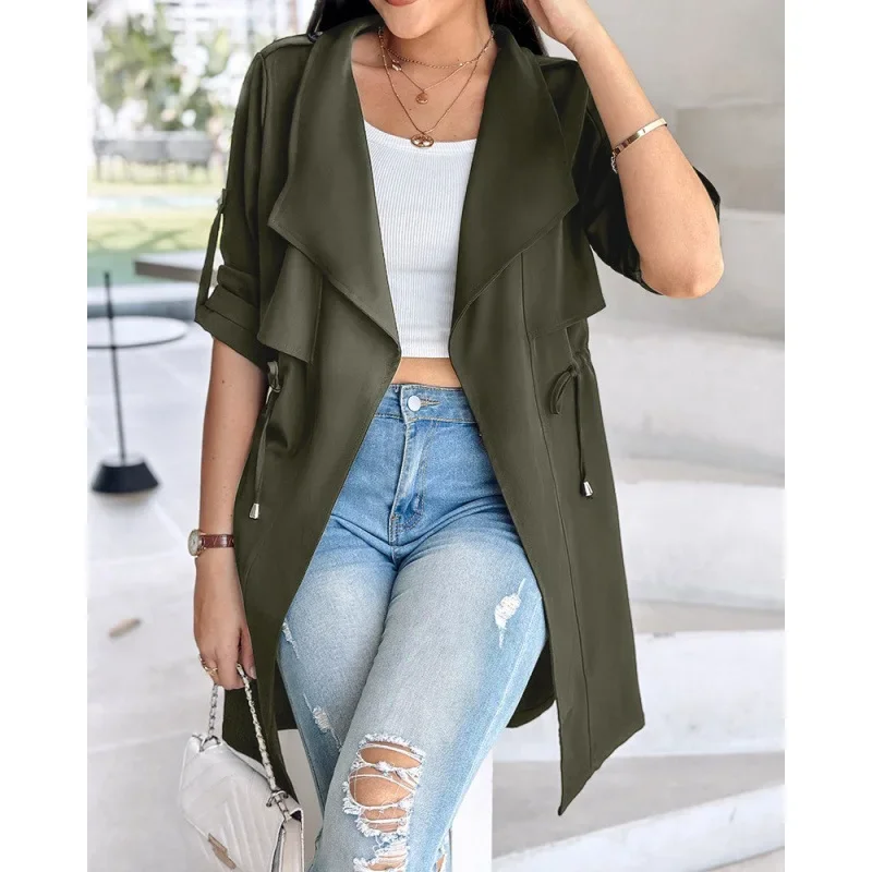 New Pure Color Loose Sleeveless Midi Length Coat Jacket Children's Clothing Comfortable Breathable Outerwear for Kids