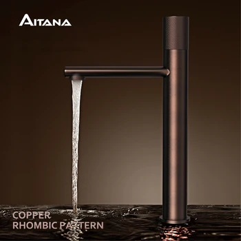 Rubinetto per lavabo da bagno in ottone nero con design a maniglia singola con diamante, rubinetto alto e basso per lavabo a doppio controllo freddo e caldo per hotel di fascia alta 1