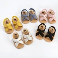 Summer Newborn Baby Girls Sandals Shoes Simple Style Solid Color Soft Sole Shoes Outdoor Indoor 3