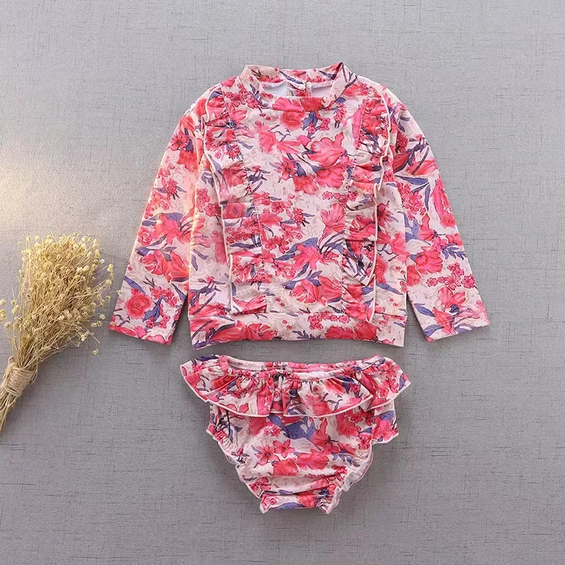Flower swimsuit for little girl, beautiful swimsuit for summer