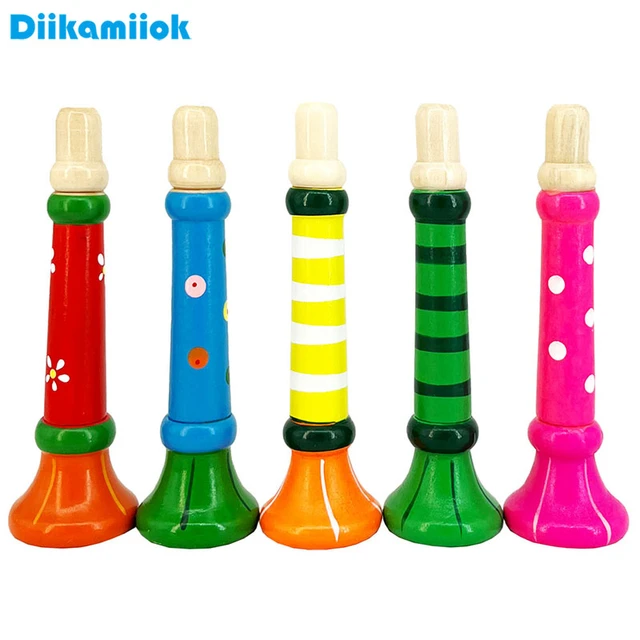 Trompeta de juguete con 3 teclas de colores, instrumento Musical de regalo  para niños, instrumento de desarrollo para niños - AliExpress