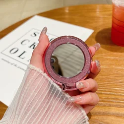 Sparkling Universal Phone Holder Ring with Mirror Finish (Adhesive Pink)