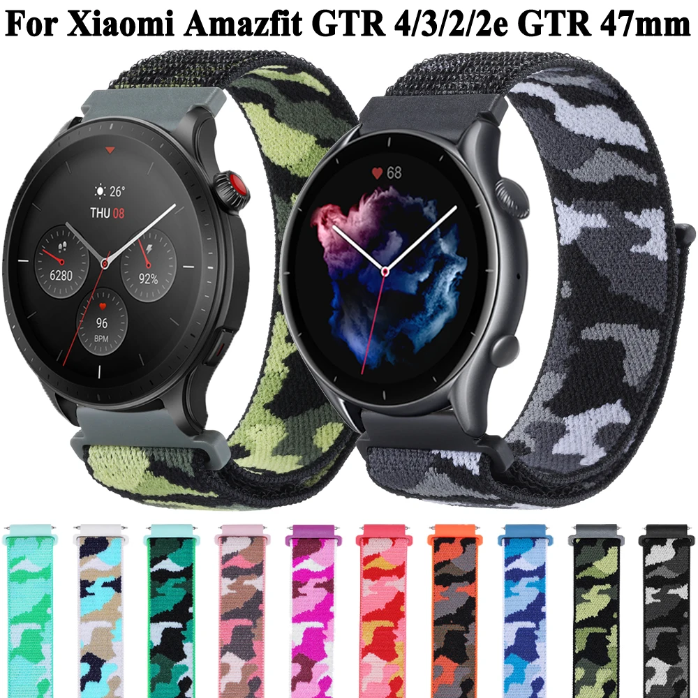 

Ремешок нейлоновый для Xiaomi Huami Amazfit GTR 4/GTR 3 Pro GTR2 2e GTR 47 мм, браслет для смарт-часов Amazfit Stratos 3, 22 мм