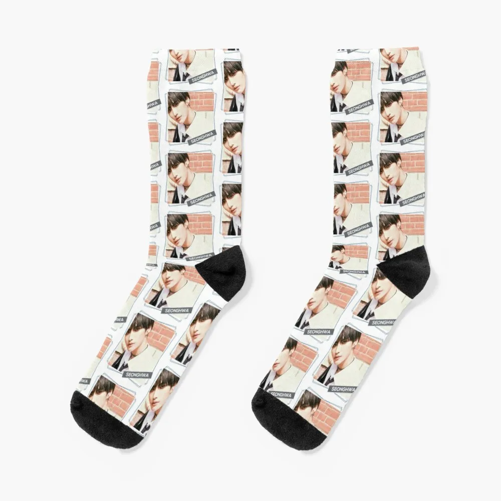 Ateez - Seonghwa Socks Sports Socks For Men 3 pcs serve converter sports board basket prop drainage basketball changeover referee equipment accessory to cards