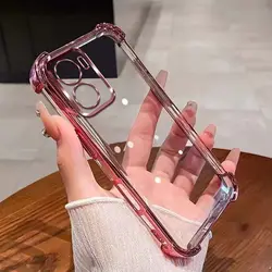 Enhanced Silicone Soft Back Cover with Reinforced Corners for Smartphone Protection (4jfst pink)