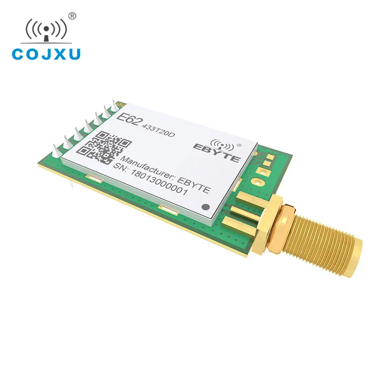 TCXO 전이중 RF 모듈, ebyte E62-433T20D 장거리 무선 송수신기 iot 송신기 및 수신기 UART, 433MHz