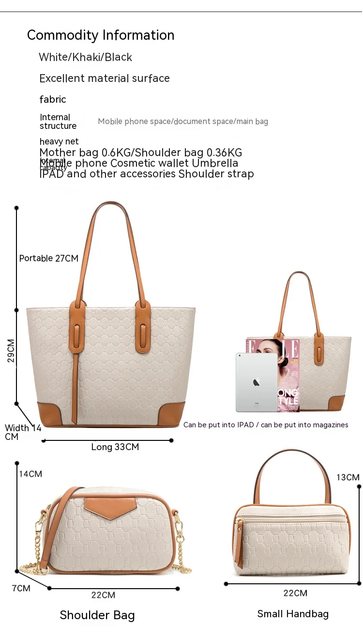 2024 Neue Handtasche, modisch, vielseitig, große Tragetasche, trendige One-Shoulder-Diagonal-Straddle-Tasche, großes Fassungsvermögen, vierteiliges Set, Muttertasche_voghion.com