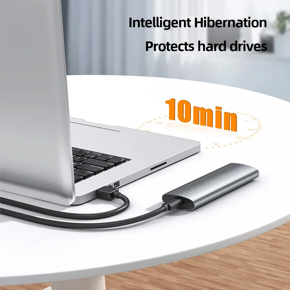 M.2 HHD Box SSD Case NVMe/NGFF Mobile Harddisk Enclosure Aluminum Alloy M/B/(B + M) Key for 2230/2242/2260/2280 SSD hdd enclosure